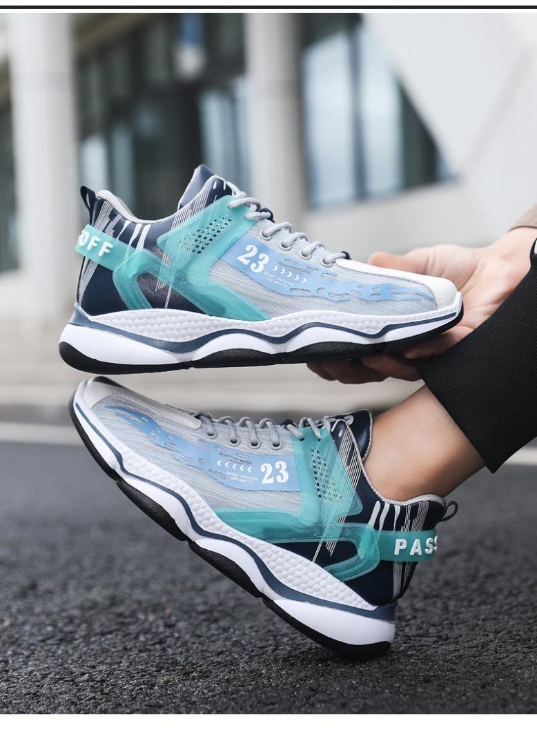 NIBEMINENT أحذية كاجوال للرجال أحذية رياضية للرجال أحذية زيادة الطول نعل سميك أحذية جري أحذية للمشي في الشارع للرجال - Image 4