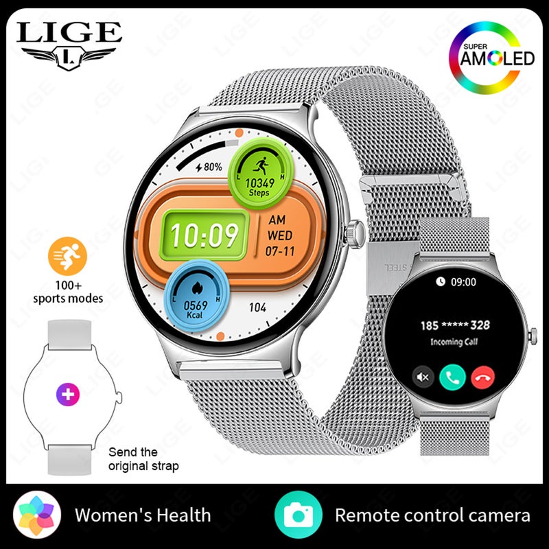 New Women'S Smart Watch Heart Rate Blood Oxygen Bluetooth Call Voice Assistant Heart Rate Pedometer Sports Watch V89 - Image 1