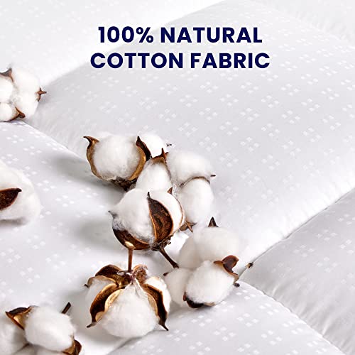 SLEEP ZONE King Size Cotton Mattress Pad Soft Fluffy Cotton Top Mattress Topper Machine Washable Mattress Protector Cover Fits 821 inch Deep Pocket King - Image 3
