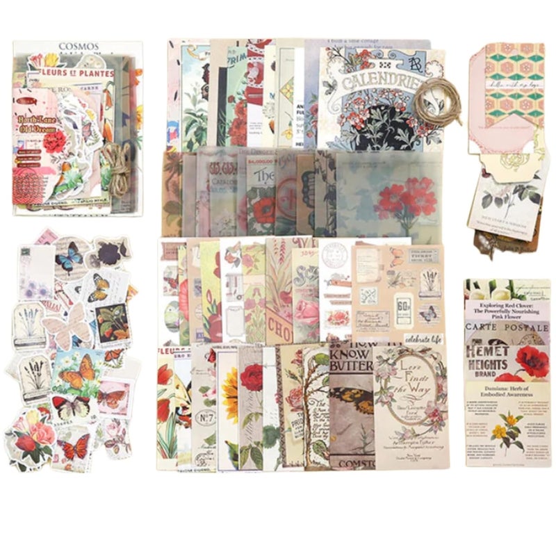 The AutoStory Paper Vintage Journaling Essentials ThemeBased Aesthetic Scrapbooking Supplies For Teens Adults Dream Theme Multicolor