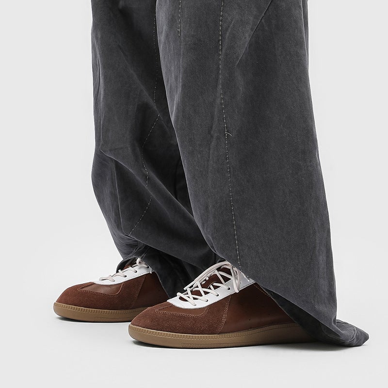 Retro Handmade Moral Training Shoes 2025 Summer New Sports and Leisure Work Clothing Soft Sole Shoes 51818 Brown-J - Image 5