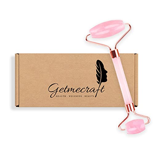 Getmecraft Jade Roller For Face Massager And Gua Sha Set Rose Quartz Face Roller & Guasha Facial Tool Rose Quartz Roller- Face Roller For Skin, Puffy Eyes Eye Roller For Dark Circles - Image 2