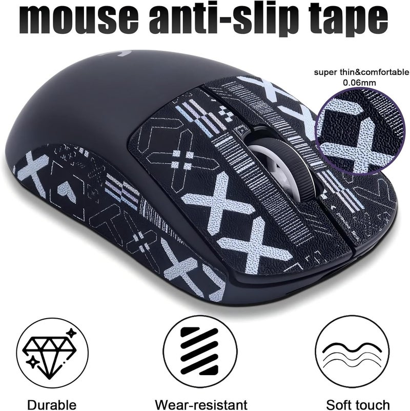 Mouse Grip Tape for G PRO WIRELESS/G PRO X SUPERLIGHT/2, Pre-Cut, Sweat-Resistant, Anti-Slip Professional Upgrade Kit for Enhanced Gaming Precision ((G PRO WIRELESS (GPW1) Red)) - Image 3