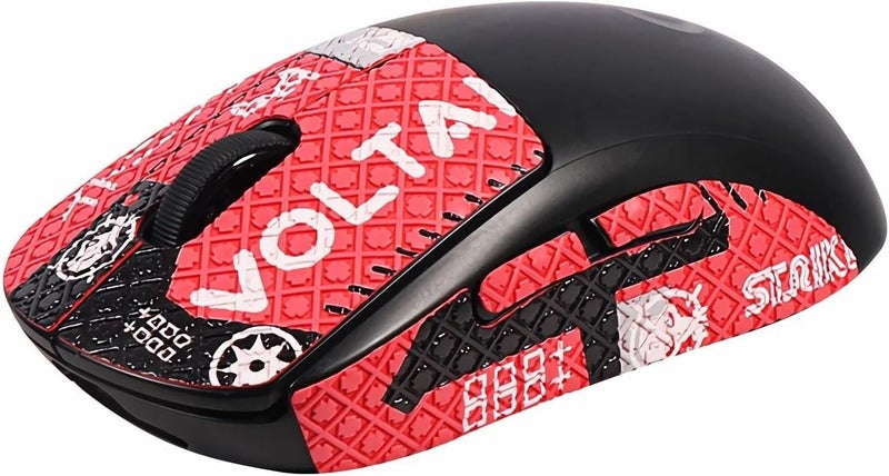 Mouse Grip Tape for G PRO WIRELESS/G PRO X SUPERLIGHT/2, Pre-Cut, Sweat-Resistant, Anti-Slip Professional Upgrade Kit for Enhanced Gaming Precision ((G PRO WIRELESS (GPW1) Red)) - Image 1