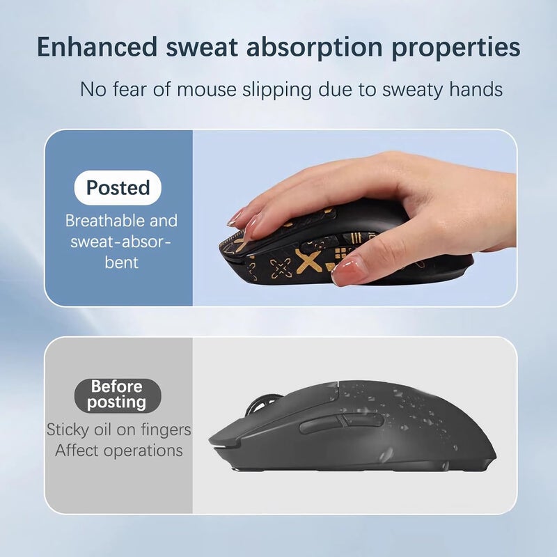 Mouse Grip Tape for G PRO WIRELESS/G PRO X SUPERLIGHT/2, Pre-Cut, Sweat-Resistant, Anti-Slip Professional Upgrade Kit for Enhanced Gaming Precision ((G PRO WIRELESS (GPW1) Red)) - Image 2