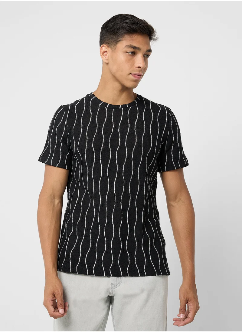 JACK & JONES Jorband Crew Neck Striped T-Shirt