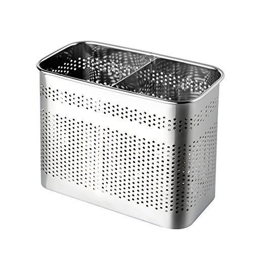 UIP Global Stainless Steel Cutlery Utensil Holder (Medium Square) Chopsticks Holder for Dishwasher - Image 1