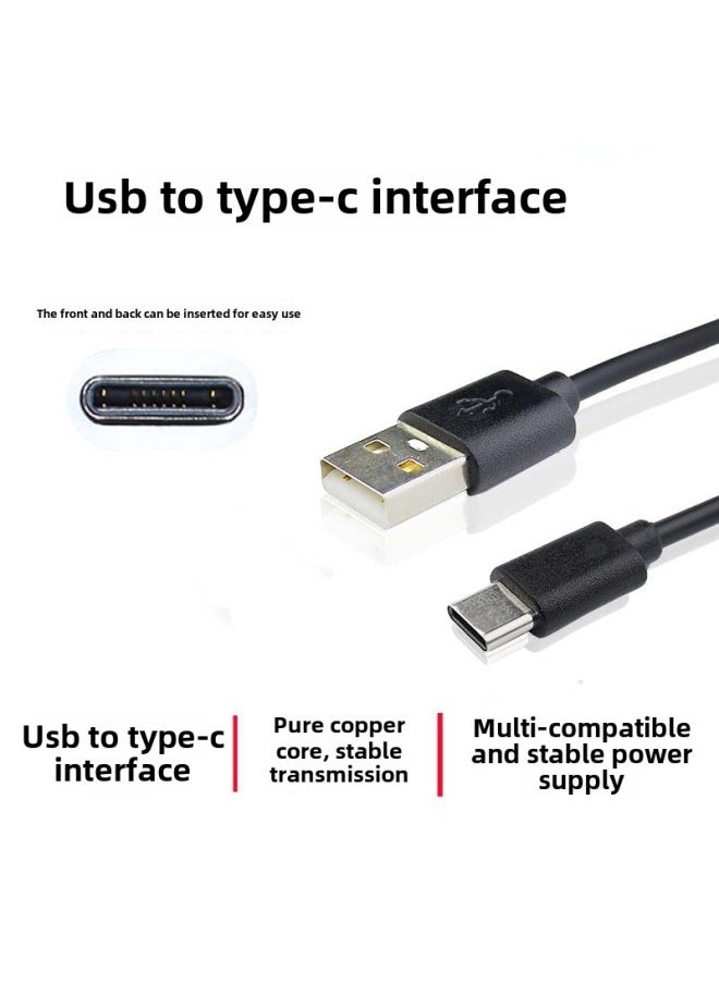 ماركة غير محددة كابل بيانات صغير V8 لأجهزة Android Typec USB للشحن السريع للهواتف المحمولة وسماعات الرأس بتقنية البلوتوث وكابل شحن الطاقة - اللون: Typec 20 سم من الفولاذ المطلي بالنحاس الأبيض  - Image 2