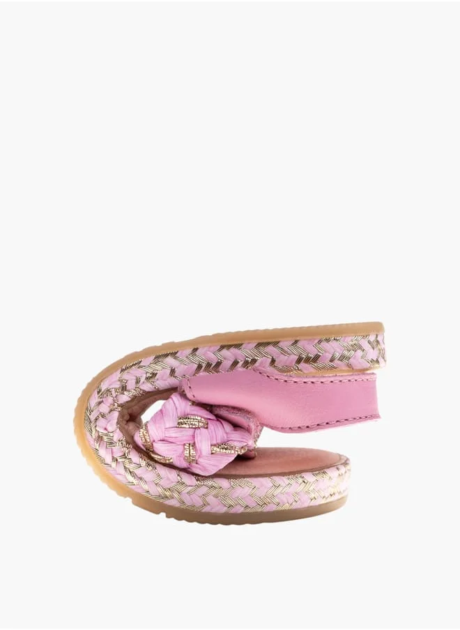 بابلوسكي Girls Strap Sandals With Hook And Loop Closure
