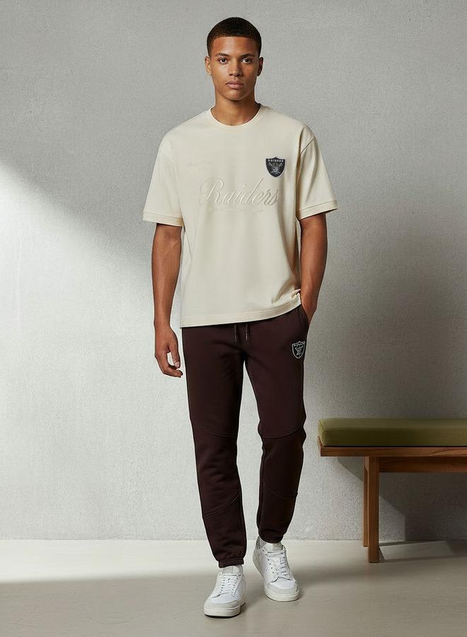 SP Characters Men Regular Fit Crew Neck Short Sleeve Raiders Embroidered T shirt - Image 2