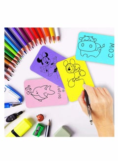 Y&D Easy Flip Flash Cards, Notepad Revision Mini Notebooks with Binder Ring Kraft Paper Scratch, Index DIY Greeting Card, Bookmark - 5.5 x 9 cm, 6 Pack  - Image 4