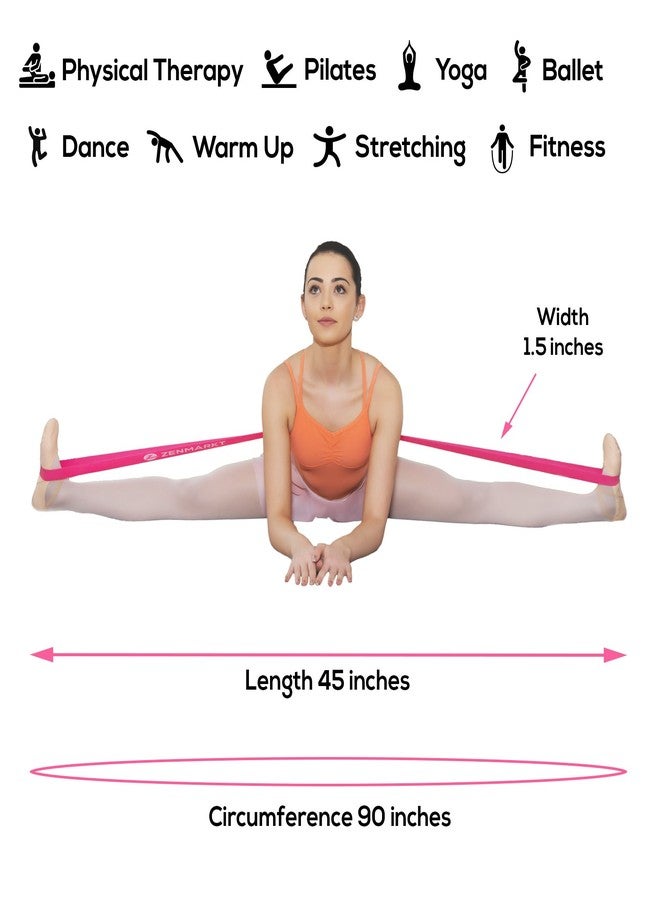 Zenmarkt Stretch Bands for Flexibility and Strength - Ballet Stretch Bands Ideal to Have as Dance Equipment in Every Competition - Suitable for Gymnastics, Cheerleading, and Pilates Training(Pink) - Image 4