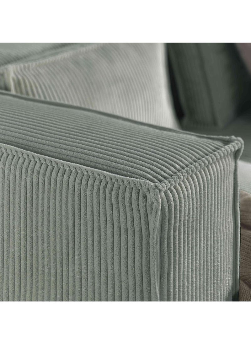 KARNAK Karnak Ava Large Corner Sofa - U-Shape Couch in Corduroy Velvet Color Blue  - Image 2