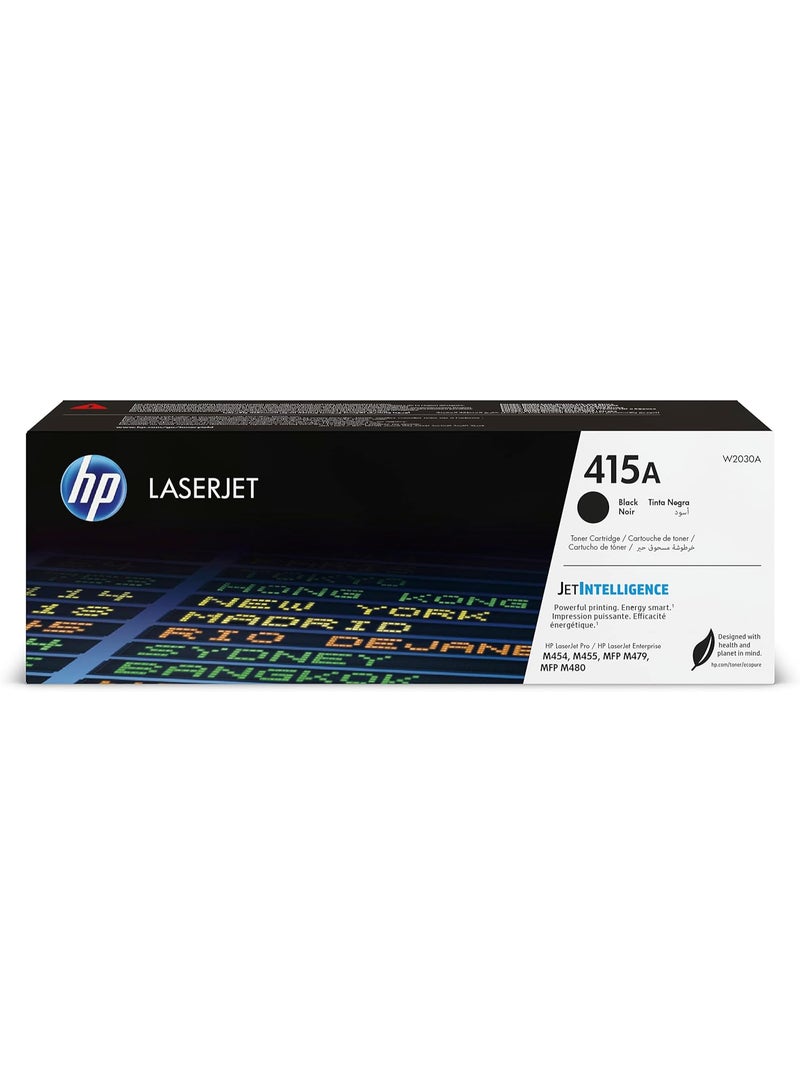 HP Toner HP 415A Original Black Laser Toner Cartridge | W2030A | Genuine HP Toner | Up to 2,400 Pages | Compatible with HP Color LaserJet Pro M454 & HP Color LaserJet Pro MFP M479 Series Printers - Image 1