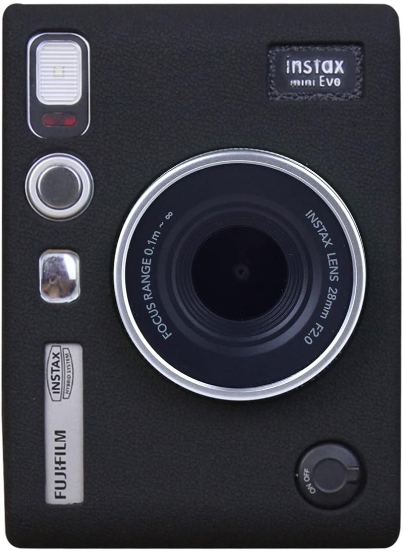 Rieibi Rieibi Mini EVO Case  Silicone Protective Case for Fuji Mini EVO Instant Camera  Soft Rubber Lightweight Case for Fujifilm evo  Black  - Image 1