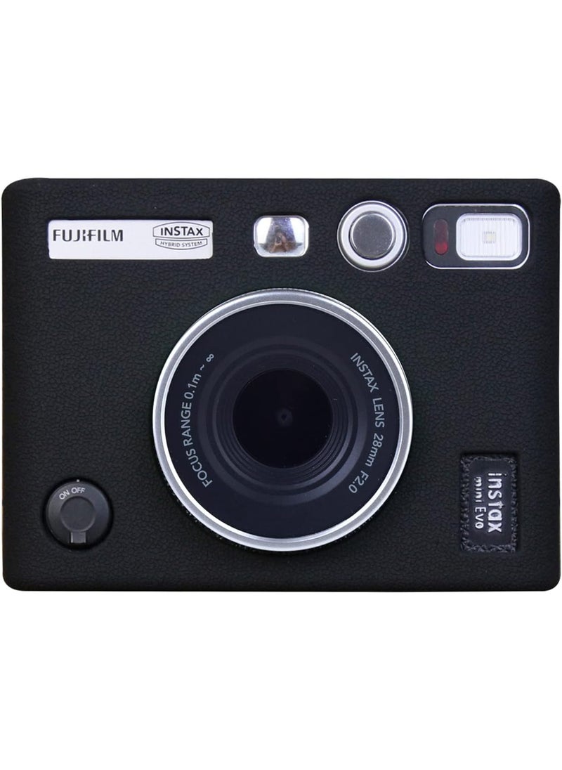 Rieibi Rieibi Mini EVO Case  Silicone Protective Case for Fuji Mini EVO Instant Camera  Soft Rubber Lightweight Case for Fujifilm evo  Black  - Image 2