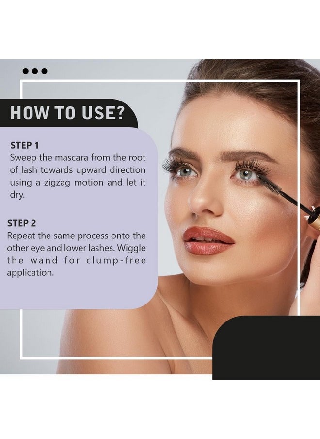 matt look Mattlook Lash Clash 15X Volumizing Smudge Proof Mascara, For Length, Volume And Curl, Buildable Formula, Water Resistant -Black  - Image 3