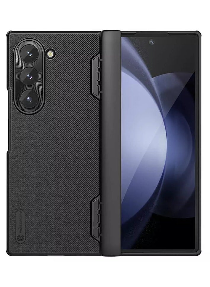 Nillkin Super Frosted Shield Matte Case for Samsung Galaxy Z Fold 6 5G – Shockproof, 360° Protection, Hinge & Camera Lens Protection, Hidden Stand, (Black) - Image 2