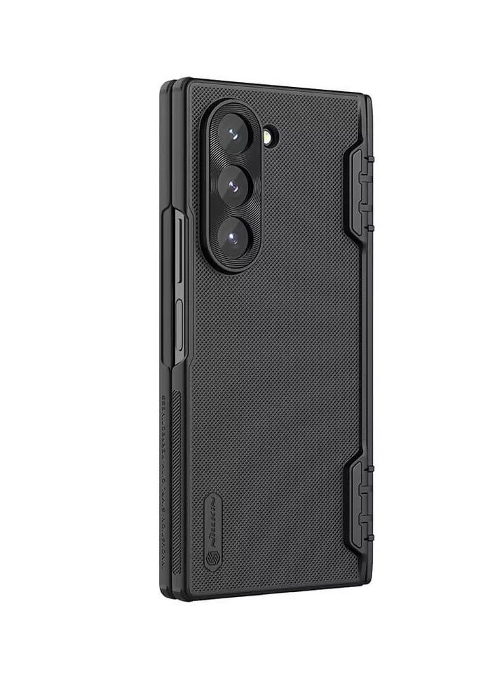 Nillkin Super Frosted Shield Matte Case for Samsung Galaxy Z Fold 6 5G – Shockproof, 360° Protection, Hinge & Camera Lens Protection, Hidden Stand, (Black) - Image 3