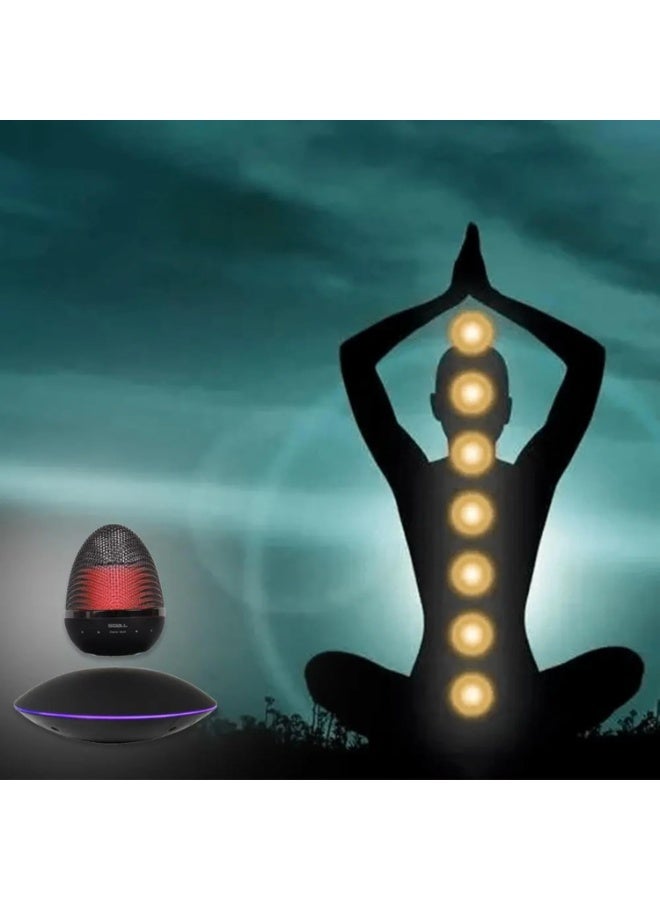 Magnetic Suspension Light Bulb with UFO Base, Levitating Wireless Speaker and RGB Light, Floating Design for Home Decor, Office Desk, Gifts – Colorful Levitating Display Lamp - Image 3