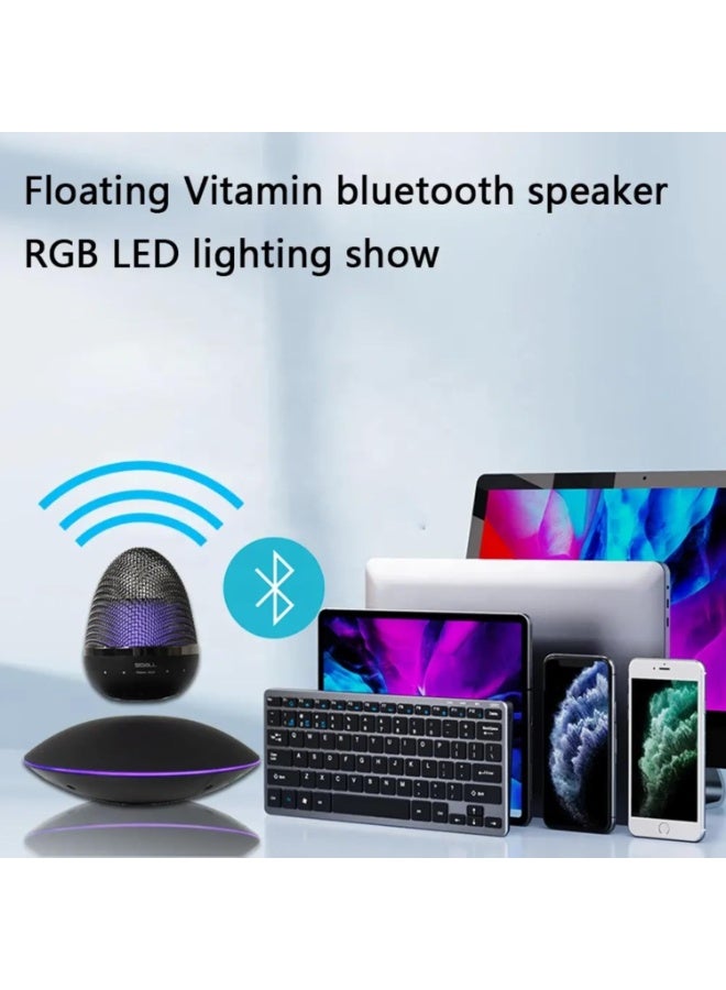 Magnetic Suspension Light Bulb with UFO Base, Levitating Wireless Speaker and RGB Light, Floating Design for Home Decor, Office Desk, Gifts – Colorful Levitating Display Lamp - Image 5