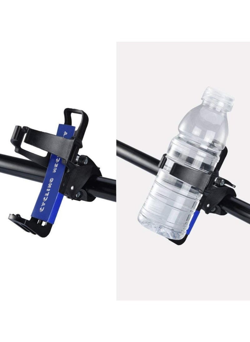 Generic - Bike Water Bottle Holder Bike Cup Holder 360 Degree Rotating Universal Water Bottle Cage with Rotation Rotary Clips Handlebar Drink Cup Quick Release Clamp for Bike Baby Stroller Motorcycle - Image 1