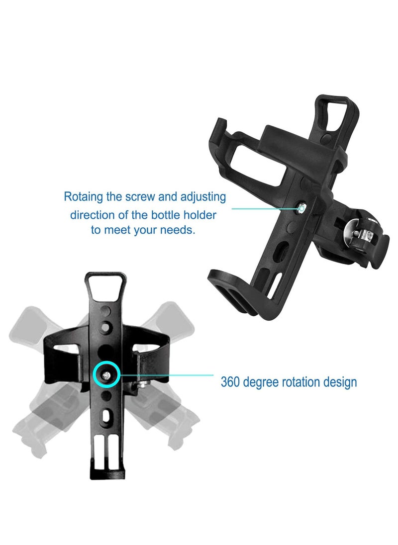 Generic - Bike Water Bottle Holder Bike Cup Holder 360 Degree Rotating Universal Water Bottle Cage with Rotation Rotary Clips Handlebar Drink Cup Quick Release Clamp for Bike Baby Stroller Motorcycle - Image 1
