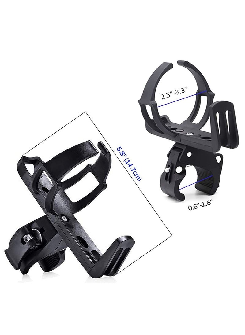 Generic - Bike Water Bottle Holder Bike Cup Holder 360 Degree Rotating Universal Water Bottle Cage with Rotation Rotary Clips Handlebar Drink Cup Quick Release Clamp for Bike Baby Stroller Motorcycle - Image 1