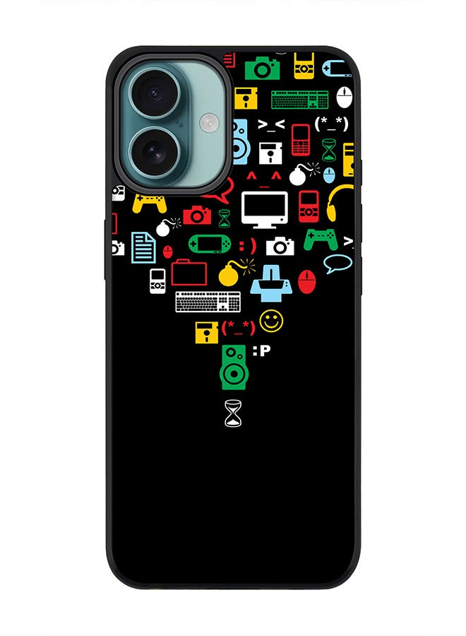 Stylizedd For iPhone 16 Plus Case [Compatible with MagSafe] Slim Magnetic cover Phone Case iPhone 16 Plus -Convergence (Black) - Image 1