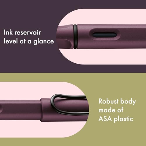 LAMY safari scarlet - Fountain Pen with ergonomic grip & polished steel nib in size B - ideal for any Writing & Calligraphy - including LAMY T 10 blue cartridge - Right-Handed - Image 3