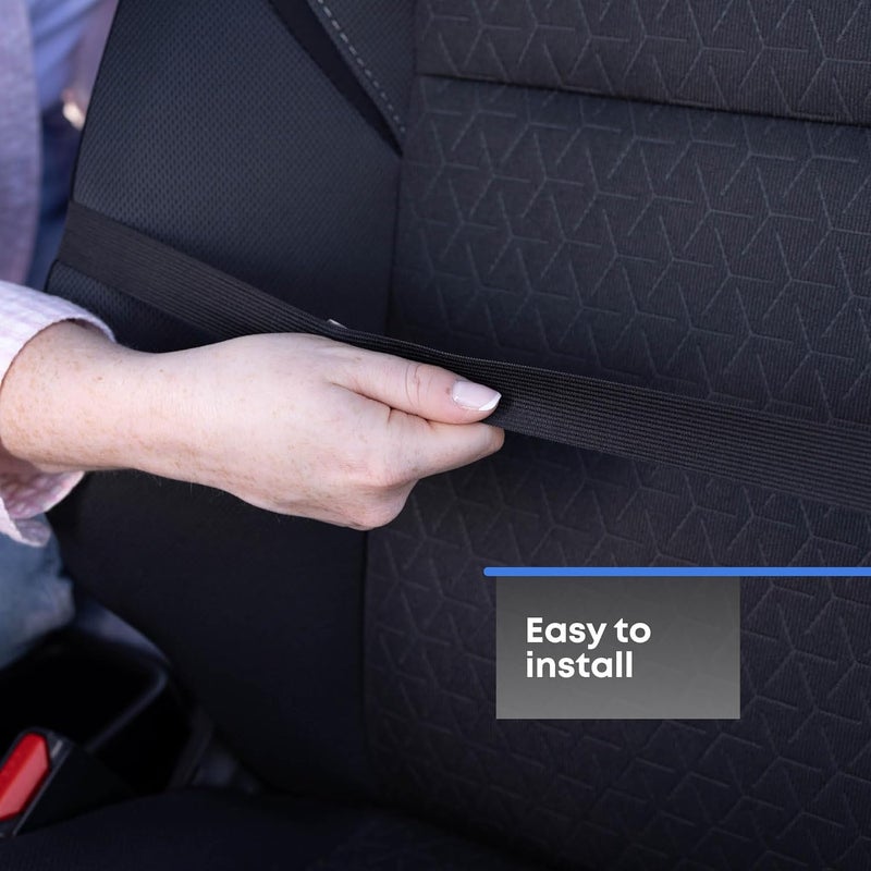 FINEWAY® Set of 2 Kick Mat Car Seat Protector with 3 Mesh Pockets for Kids - Image 3