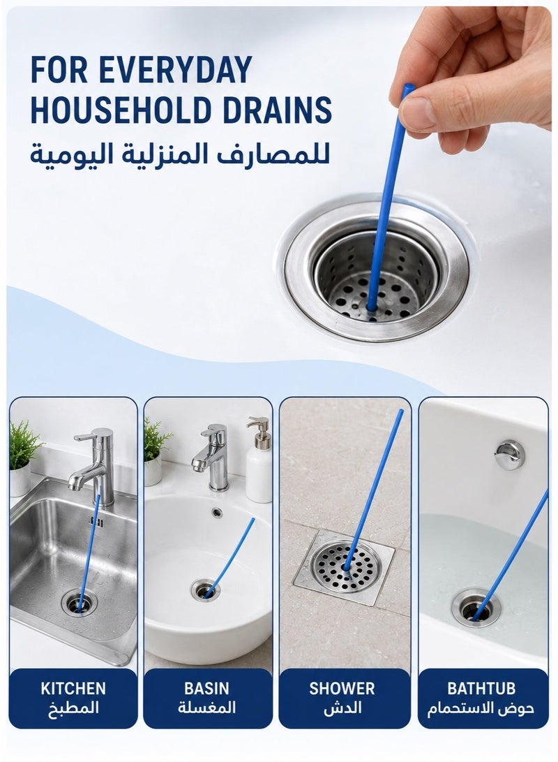 48PCS Drain Cleaner and Deodorizer Sticks, 4 Packs of 12, Slow Release Sink Drain Cleaning Sticks for Kitchen, Bathroom, Shower and Bathtub, Helps Control Odors and Buildup, Mixed Scents - Image 5