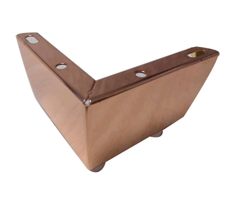 Zohra Hardware Furniture Legs Metal 5cm 2inch Cabinet Legs Coffee Table Leg Support Legs Bedside Cabinet Legs TV Cabinet Sofa Legs 2 inches Rose Gold  - Image 1