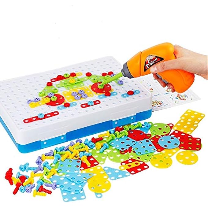KID'S SCREW TOY DRILL BUILDING BLOCK GAMES SET (3-14 YEAR OLD) - Image 1
