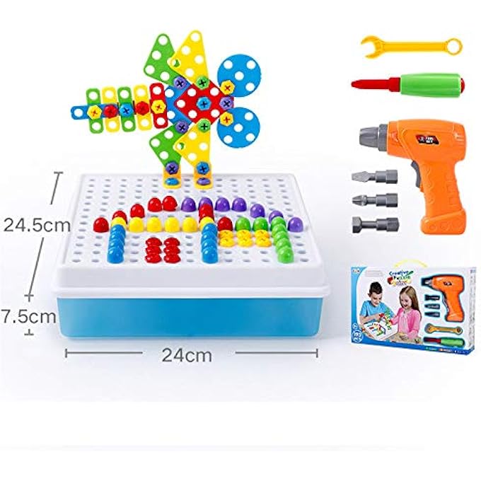 KID'S SCREW TOY DRILL BUILDING BLOCK GAMES SET (3-14 YEAR OLD) - Image 3