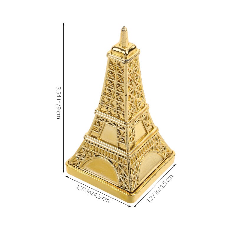Noon EU Style Eiffel Tower Gold Wedding Favor Boxes 6 Pcs Small Candy Wrapping Containers Plastic Party Treat Set - Image 3