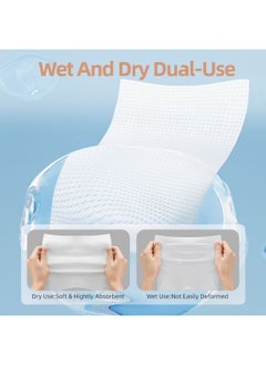 SEEDNUR Seednur Ultra Soft Face Towels, Clean Skin More Powerfully, Longer Thicker & More Absorbent, Suitable For All Skin Type (80 Sheets/Bag)  - Image 2
