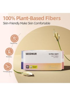 SEEDNUR Seednur Ultra Soft Face Towels, Clean Skin More Powerfully, Longer Thicker & More Absorbent, Suitable For All Skin Type (80 Sheets/Bag)  - Image 5