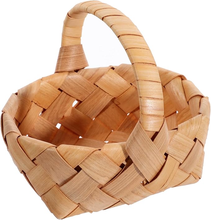 Mini Woven Fruit Basket Light Brown Portable Storage For Photography And Organizing - Image 1