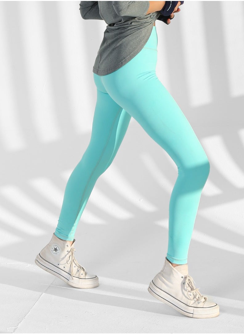 Doe sportswear - Plain Sportive Stretch Leggings-Mint Green - Image 1