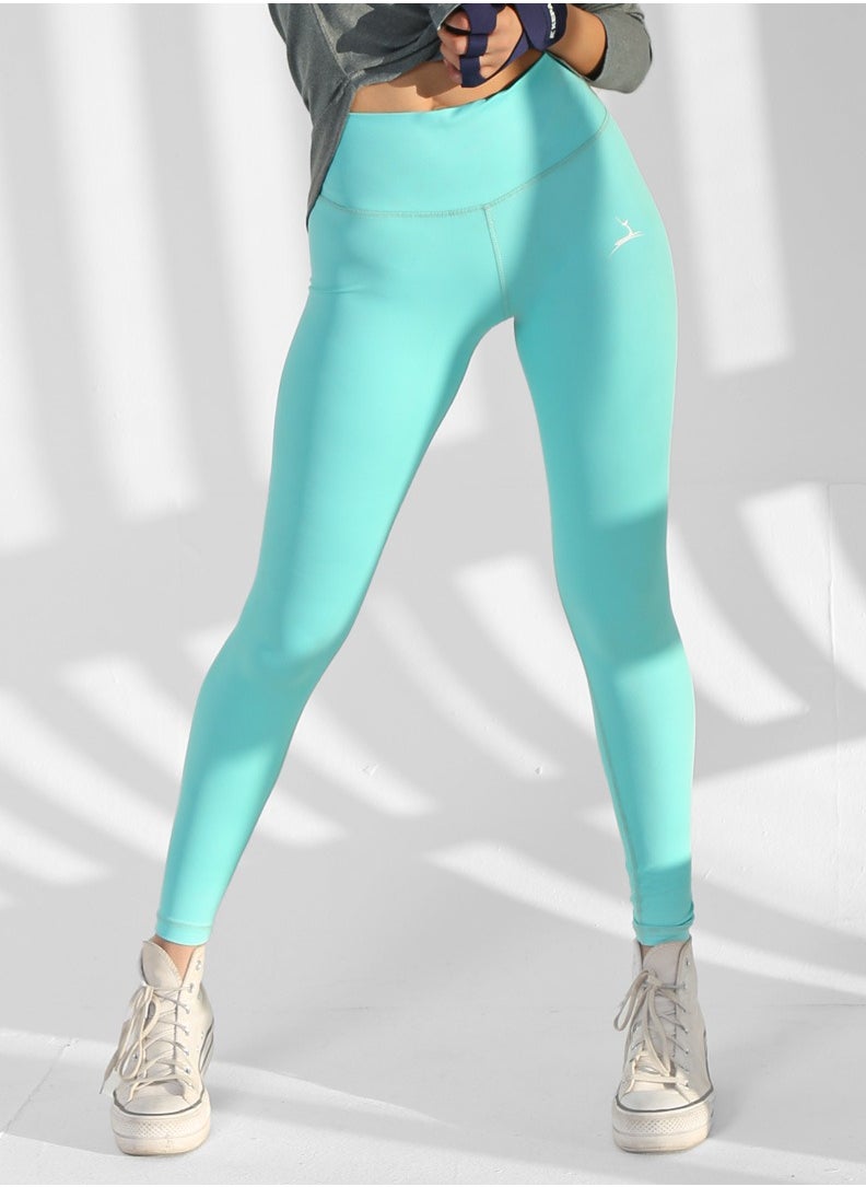 Doe sportswear - Plain Sportive Stretch Leggings-Mint Green - Image 1