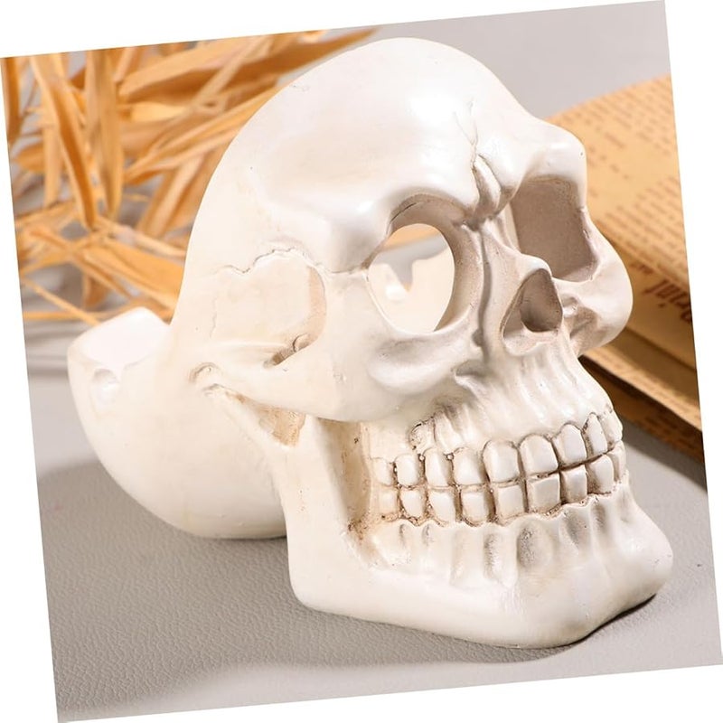 Large Heatproof Resin Skull Ashtray For Outdoor Home Office Decor - Image 5