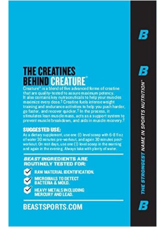 BEAST - Beast Sports Nutrition - Creature Creatine Complex - Fuel Muscle Growth - Optimize Muscle Strength - Enhance Endurance - Increase Recovery Time - Five Forms of Creatine - Pink Lemonade 30 Servings - Image 1