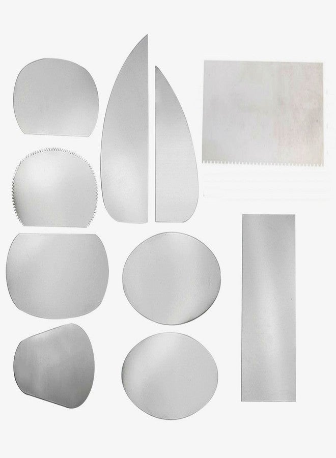 AKOAK Stainless Steel Clay Sculpture Pottery Molding Ceramics Cutter Tools Scraper Crafts Pack of 10