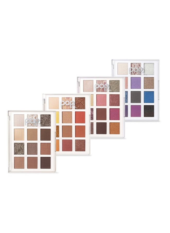 LIGHTSHOW PALETTE | BASIC - Eyeshadow Palette, 12 Shades, Complementary Colours, Multi-Textured, Richly-Pigmented | Matte, Metallic, Satin, Glitter