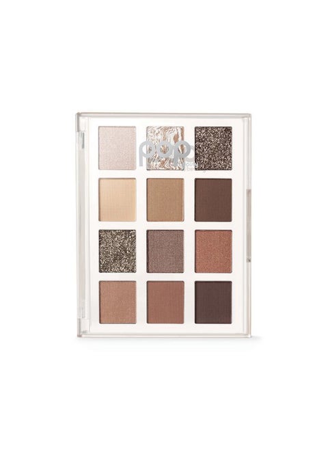 LIGHTSHOW PALETTE | BASIC - Eyeshadow Palette, 12 Shades, Complementary Colours, Multi-Textured, Richly-Pigmented | Matte, Metallic, Satin, Glitter