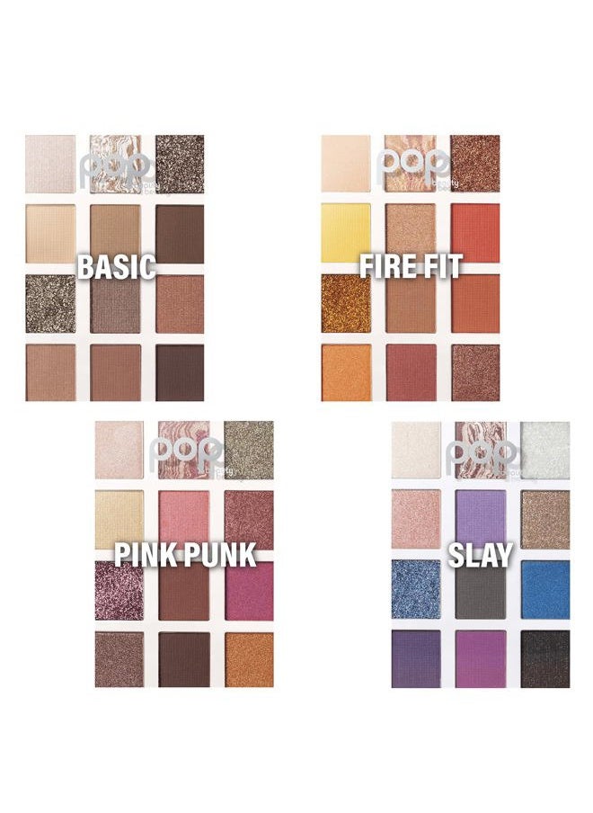LIGHTSHOW PALETTE | BASIC - Eyeshadow Palette, 12 Shades, Complementary Colours, Multi-Textured, Richly-Pigmented | Matte, Metallic, Satin, Glitter