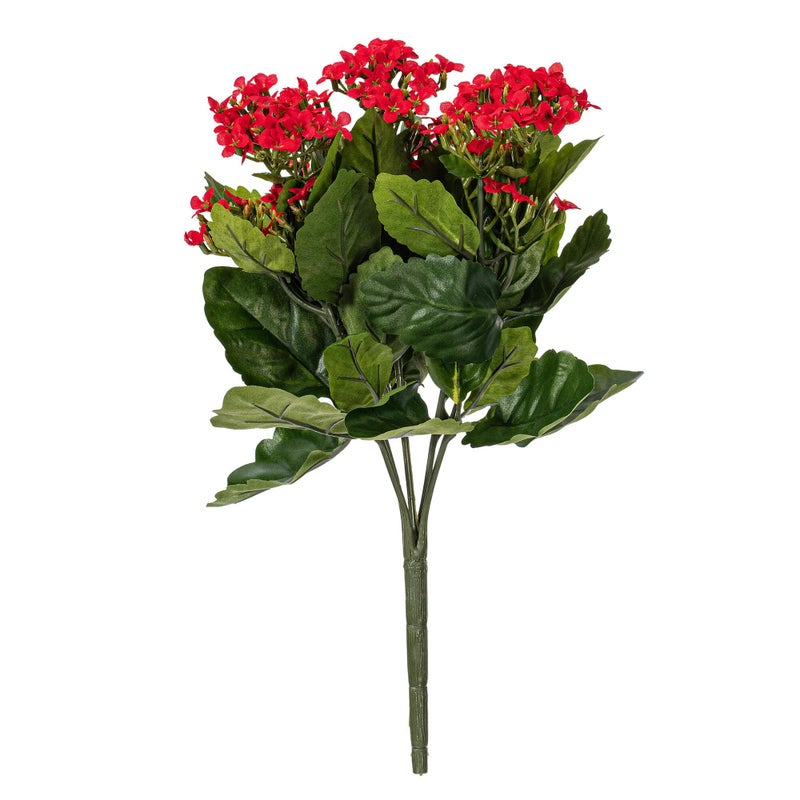 Vickerman Vickerman Everyday Artificial Red Kanachoe Bush 1725 Long  Premium Faux Floral Decor for Wedding or Everyday Arrangements  Maintenance Free Flowers  - Image 1