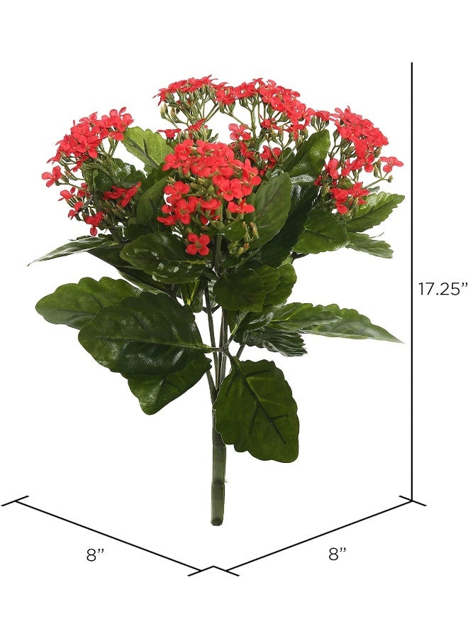 Vickerman Vickerman Everyday Artificial Red Kanachoe Bush 1725 Long  Premium Faux Floral Decor for Wedding or Everyday Arrangements  Maintenance Free Flowers  - Image 2
