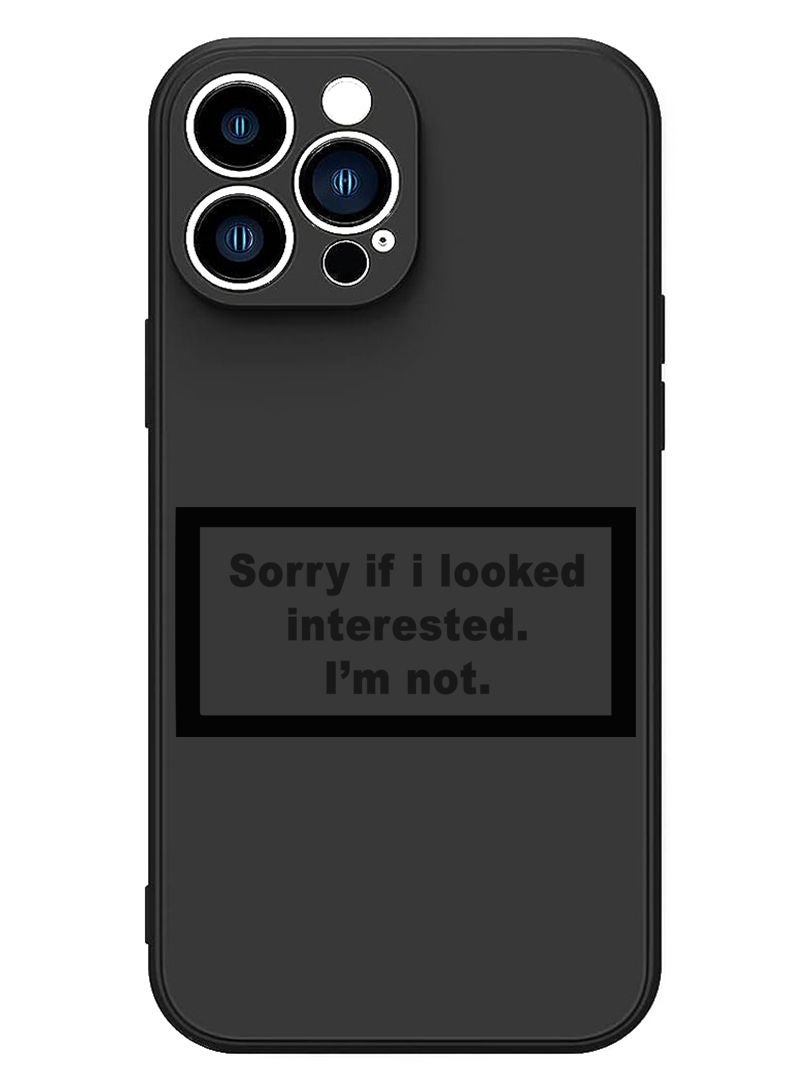 Theodor Protective Slim Fit Case Liquid Silicone Cover with Full Body Protection Anti-Scratch Shockproof Case For iPhone 13 Pro Max Black  - I am not white  - Image 1